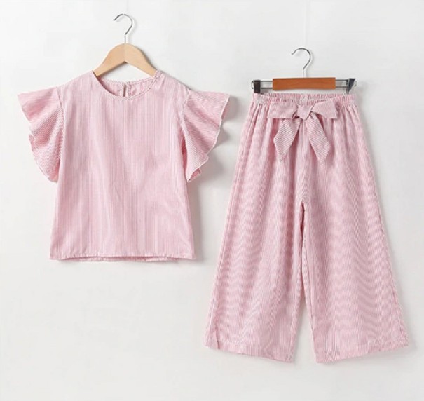 Dívčí tričko a kalhoty L1487 růžová 6