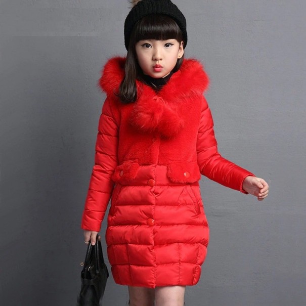 Dívčí zimní bunda L1990 červená 5