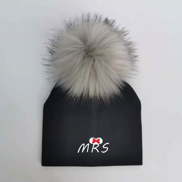 Dívčí zimní čepice MRS černá 6-12 měsíců