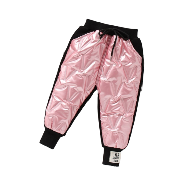 Dívčí zimní kalhoty T2431 růžová 4