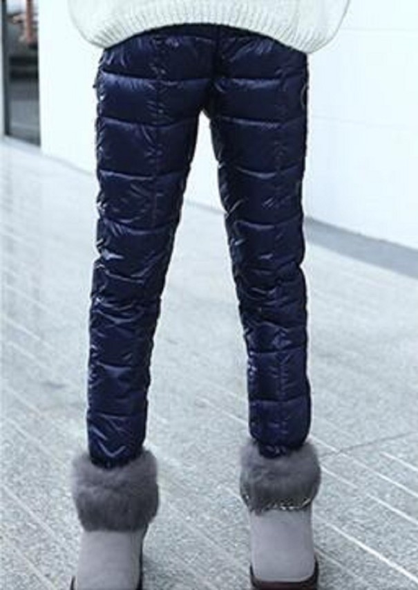 Dívčí zimní kalhoty T2440 tmavě modrá 6