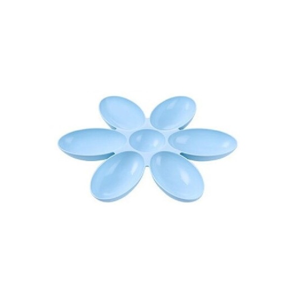 Divided Bowl for Dogs and Cats light blue
