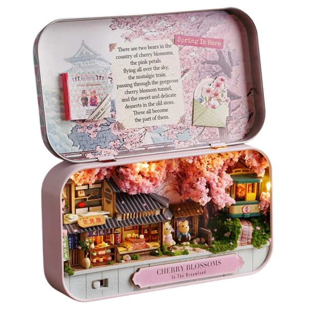 DIY 3D Holz Puppenhaus Box Modell Miniatur Theater mit Möbeln Niedliche Dekoration Handmontiertes Geschenk 1