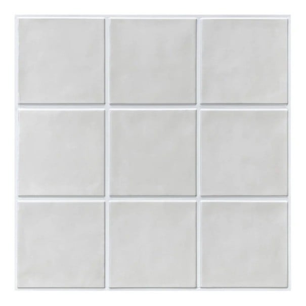 Dlaždicové dekoratívne samolepky na stenu 30 x 30 cm PVC 3D efekt 10 ks obkladové nálepky do kuchyne a kúpeľne renovácia svetlo sivá