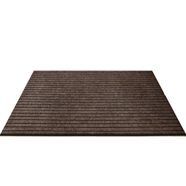 Dlouhá pruhovaná rohož 40 x 120 cm s protiskluzovým spodkem pro úzkou předsíň, chodbu i vstup do bytu nebo rodinného domu hnědá