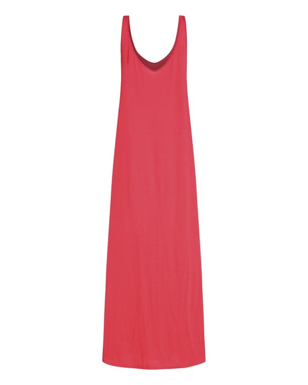 Dlouhé plážové šaty červená M