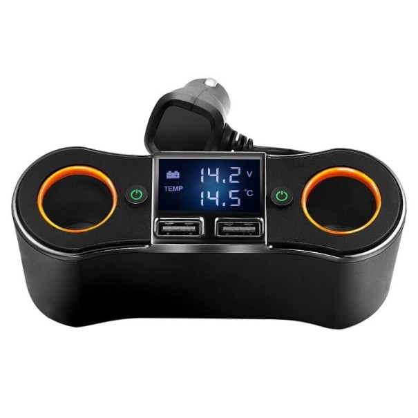 Dobbelt USB-biloplader K833 1