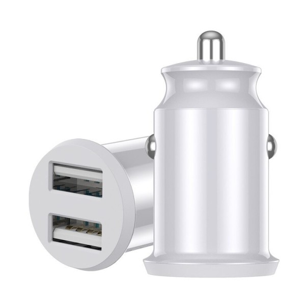 Dobbelt USB K691 biloplader hvid