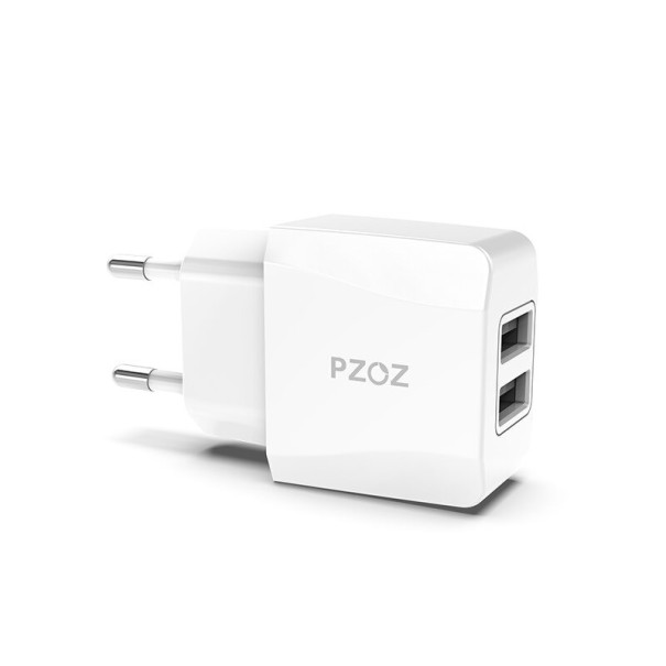 Dobbelt USB-strømadapter K693 hvid