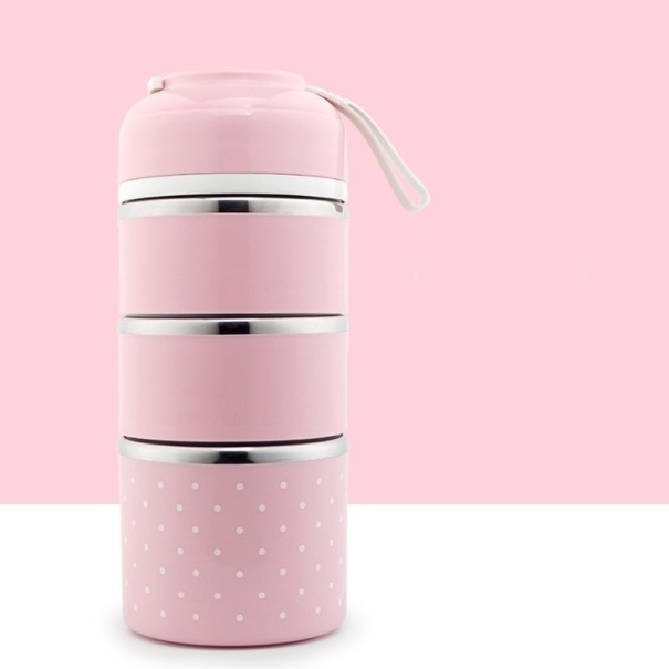Dobbeltdækker madkasse rosa 3