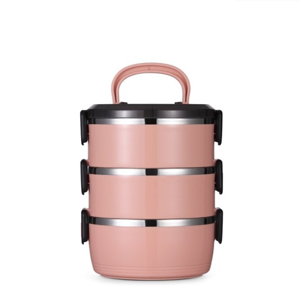 Dobbeltdækket madkasse C148 rosa M