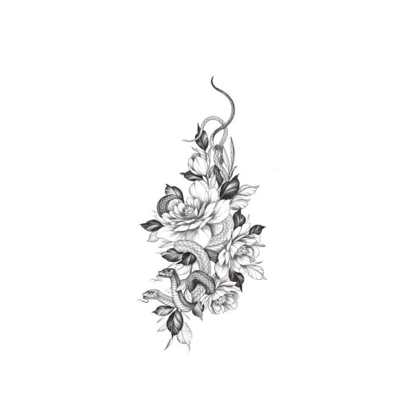 Dočasné tetovanie kvety 51