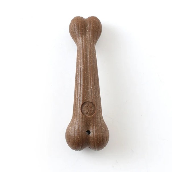 Dog Chew Toy Made of Wood Fibre in the Shape of a Bone for Teeth Cleaning and Strengthening the Bite 1