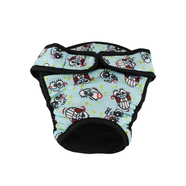 Dog Heat Pants Size XL Chest Circumference 60-70 cm Washable Hygienic Pants Adjustable Waist blue