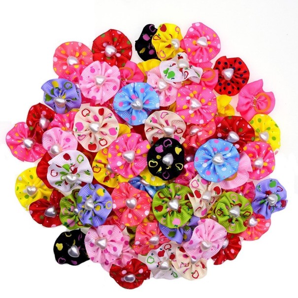 Dog Rubber Bands with Pearl 20 pcs 1