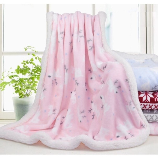 Dojčenská deka 80x100 cm ružová