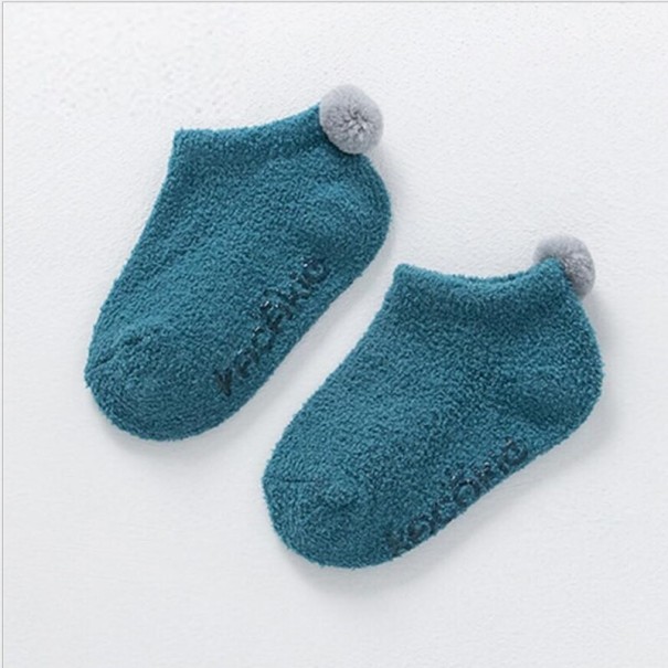 Dojčenské ponožky s brmbolcom modrá 0-3 mesiace