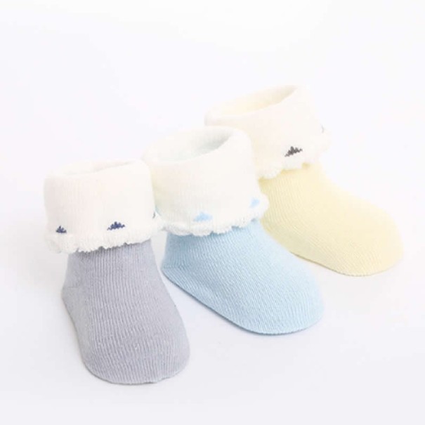 Dojčenské ponožky so srdiečkami - 3 páry 12-18 mesiacov A
