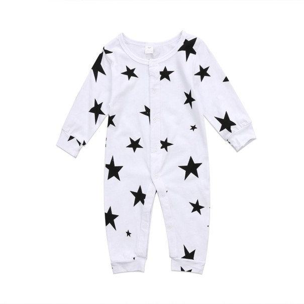 Dojčenský overal s hviezdami T2617 6-12 mesiacov
