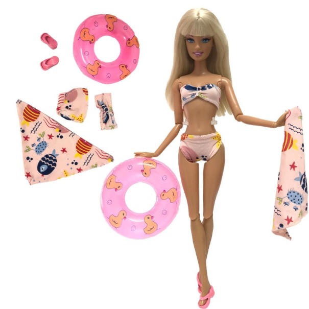Doll Beach Outfits with Inflatable Ring 9