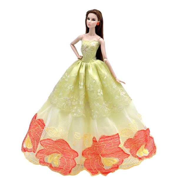 Doll Dress Light Green A412 1