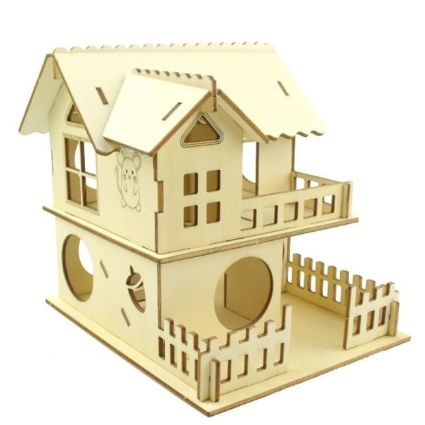 Domecchio in legno per roditori C854 crema