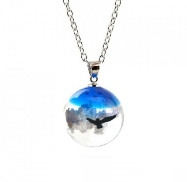 Doorschijnende ketting voor dames 9
