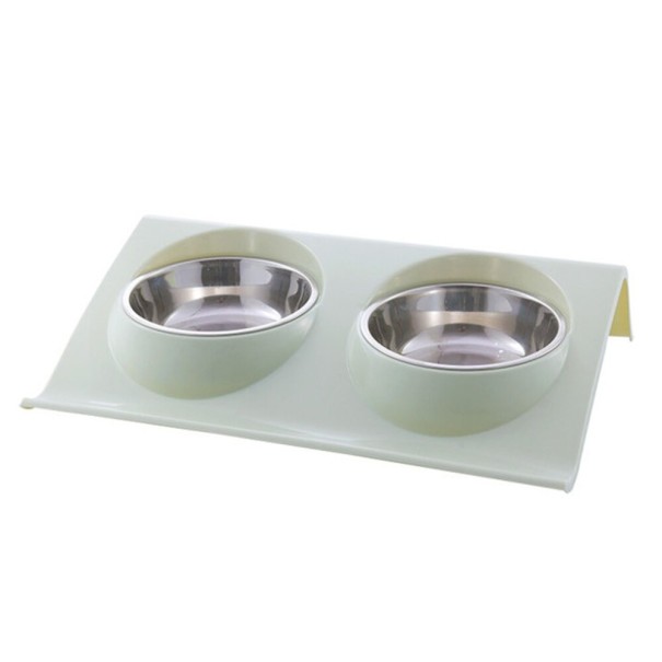 Double gamelle pour chiens et chats C789 vert