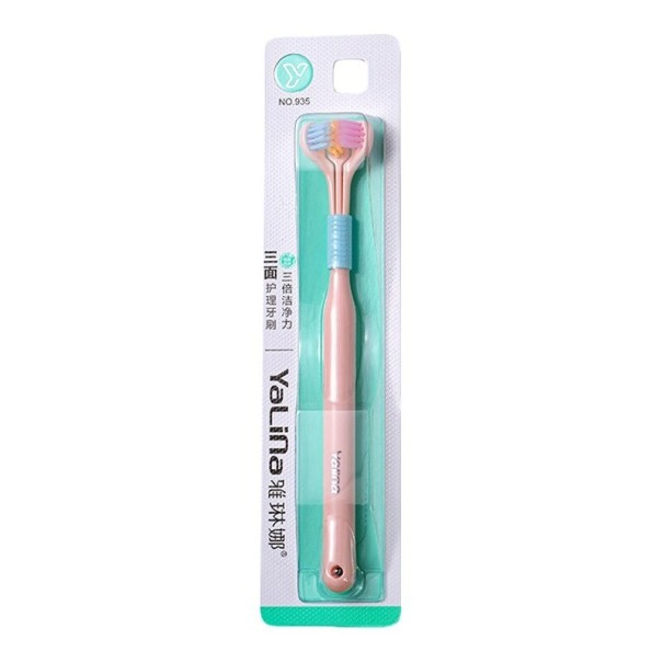 Double-Sided Toothbrush pink