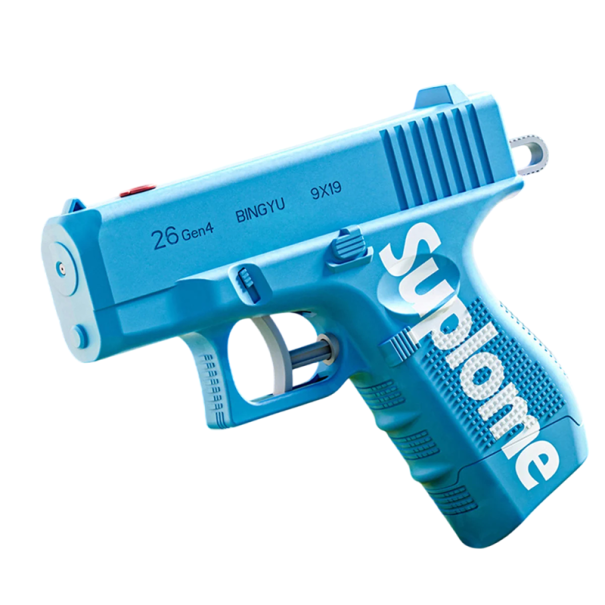 Double-Sided Water Gun 15 x 3 x 11 cm Children's Spraying Toy for Jokes Compact Plastic Water Weapon for Summer Outdoor Games blue