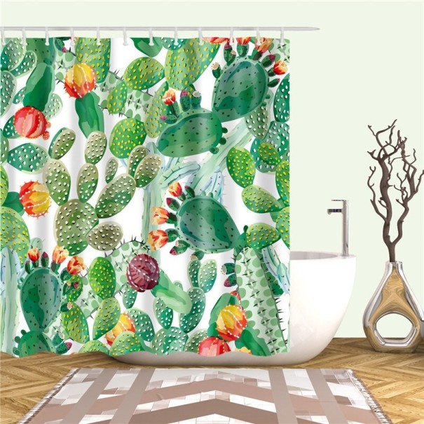 Douchegordijn met cactussen S 16