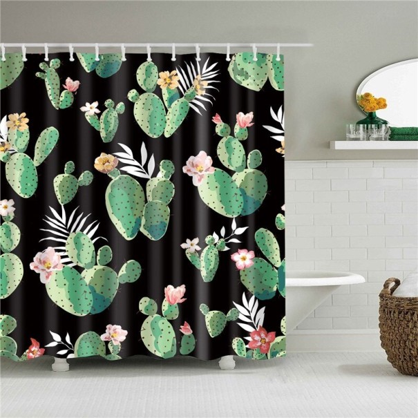 Douchegordijn met cactussen S 19