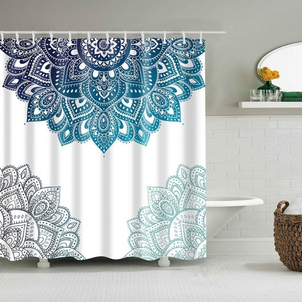 Douchegordijn met ornament C23 3XL 5