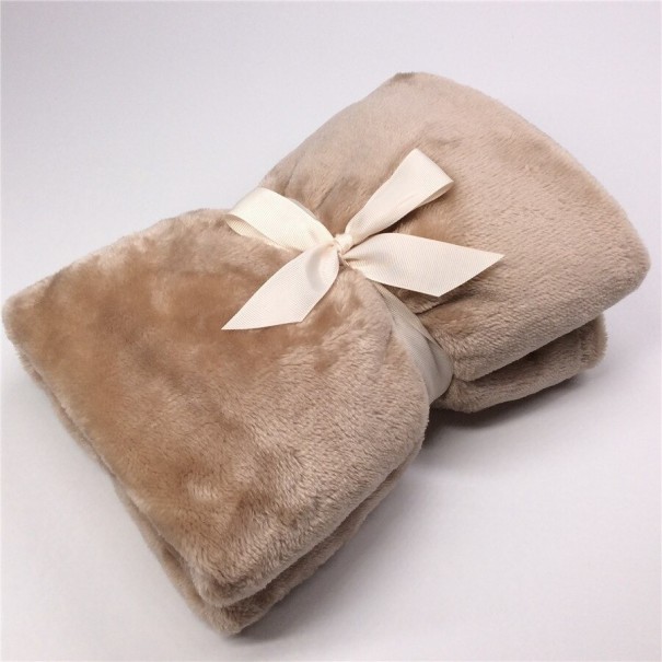 Doudou en flanelle pour enfants marron clair