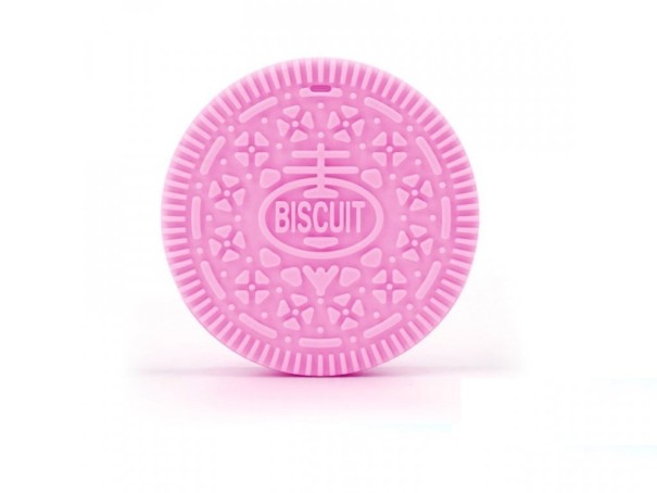 Doudou en forme de biscuit J2876 rose