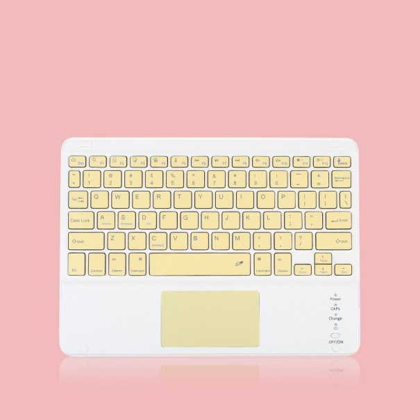Draadloos mini toetsenbord met touchpad K399 geel