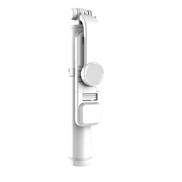 Draadloos ministatief met selfiestick en licht wit