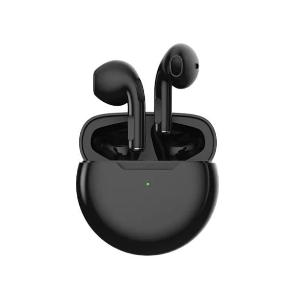 Draadloze Bluetooth-hoofdtelefoon met microfoon Handsfree draadloze hoofdtelefoon met oplaadcase Sporthoofdtelefoon zwart