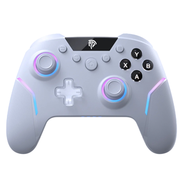 Draadloze EasySMX X20-gamecontroller voor pc, Nintendo Switch, telefoon en tv. Hall-triggers, RGB-effecten, mechanische knoppen, APP-bediening. 1