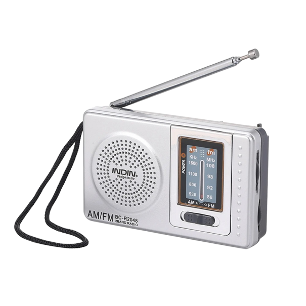 Draagbare AM/FM-radio Zakradio met hoofdtelefoonaansluiting Compacte radio 9,8 x 6 x 2,4 cm 1