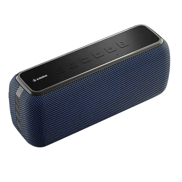 Draagbare Bluetooth-luidspreker 60W TWS waterdicht IPX5 subwoofer 6600mAh Type-C FLAC APE MP3 AUX TF 3 geluidsmodi stereobasmodus blauw