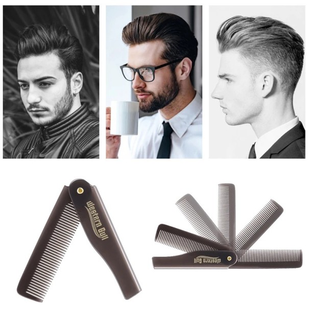 Draagbare opvouwbare kam 10,8–19,1 cm Reis styling kam voor haar en baard Compacte zakkam voor mannen en vrouwen 1