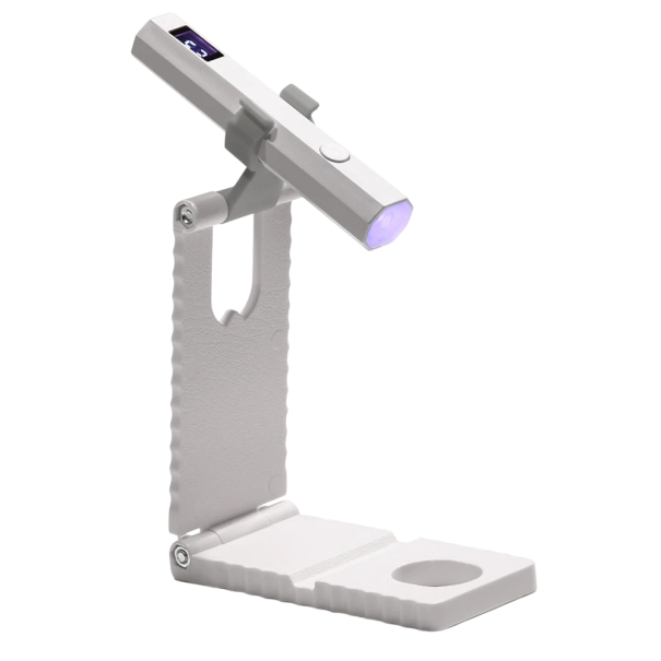 Draagbare UV-lamp voor gel- en acrylnagels 10 x 2 x 1,7 cm Oplaadbare handlamp met USB-C standaard 20 s / 60 s LED-timer wit