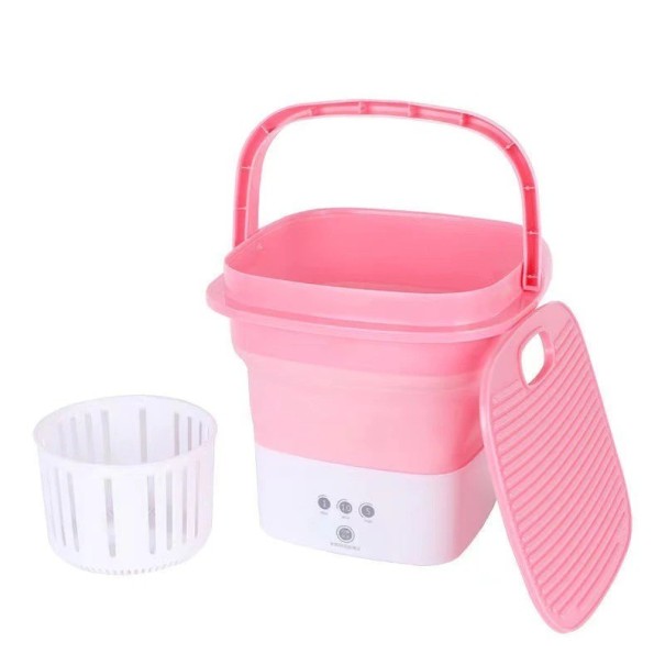Draagbare wasmachine roze