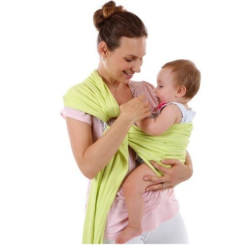 Draagdoek met ringen J2976 groen