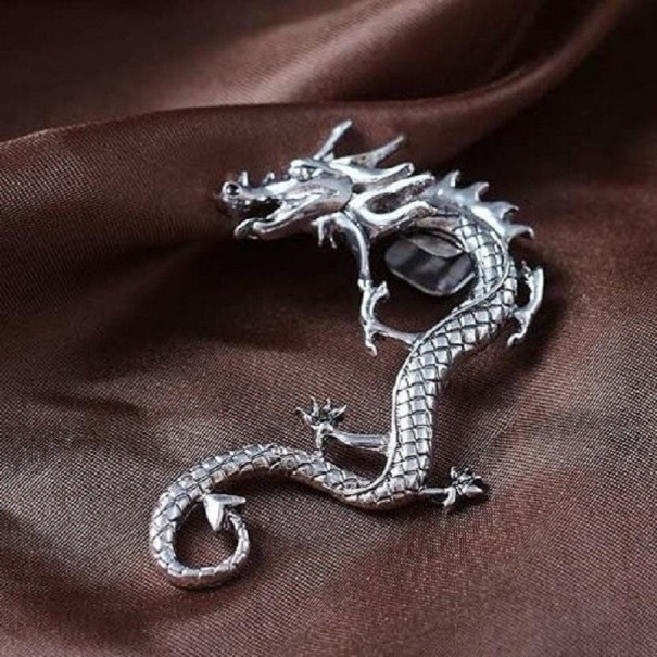 Dragon örhängen silver