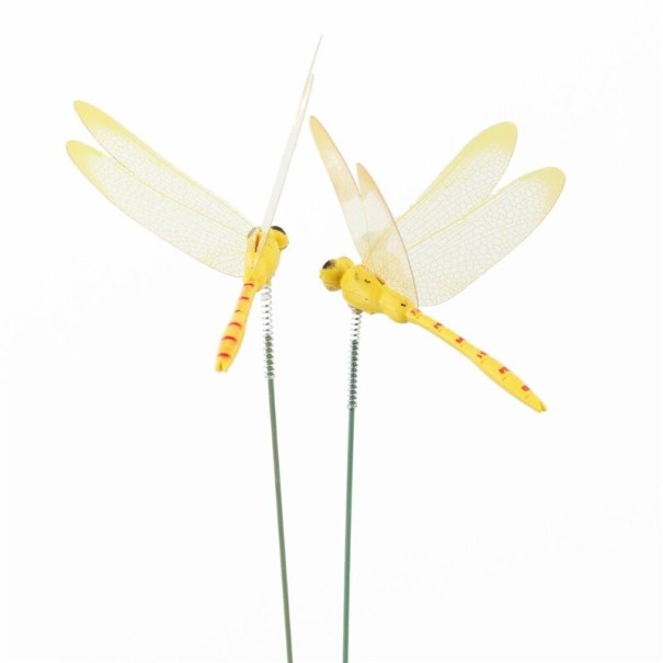 Dragonfly stansad dekoration 10 st gul