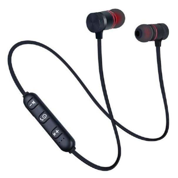 Drahtlose In-Ear-Kopfhörer mit Kabelcontroller Bluetooth 5.0 Anrufannahme Lautstärkeregelung und Musiksteuerung Empfindlichkeit 123 dB schwarz