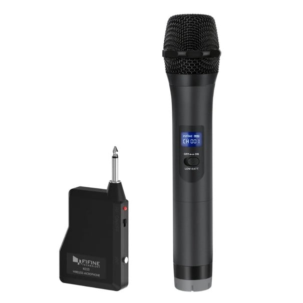 Drahtloses Handmikrofon mit Empfänger Dynamisch mit Richtcharakteristik Frequenzbereich 50 Hz bis 18 kHz Länge 24,8 cm 1