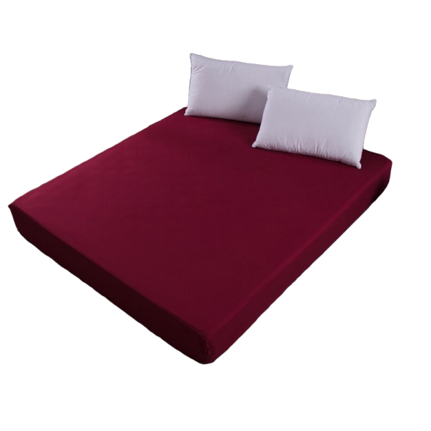 Drap housse 200 x 220 cm P3705 bordeaux